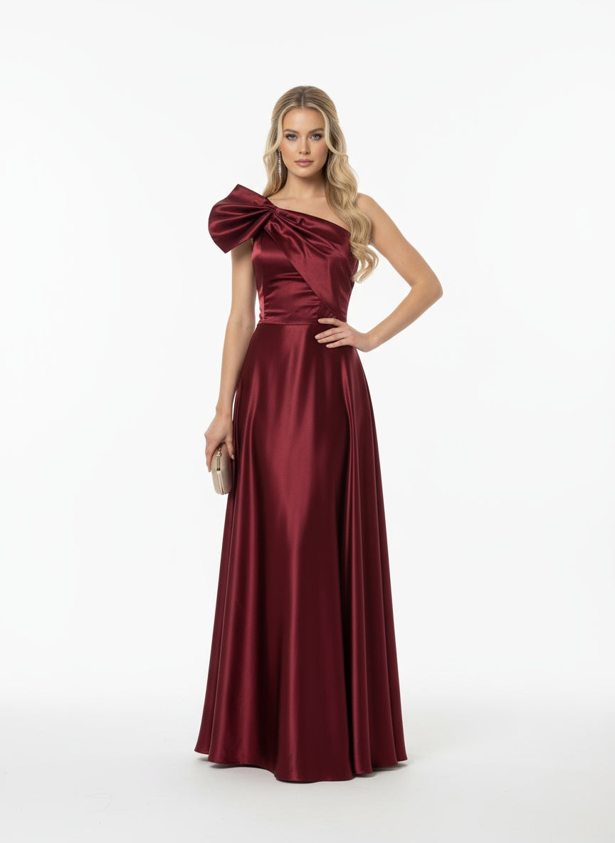 Svecana haljina duga, na jedno rame, elegantna i udobna